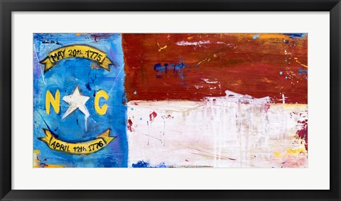 Framed NC Flag Print