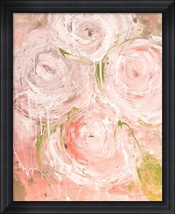 Framed Vintage Rose Print