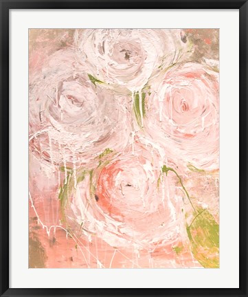 Framed Vintage Rose Print