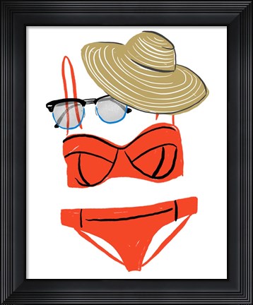 Framed Soak up the Sun V Print