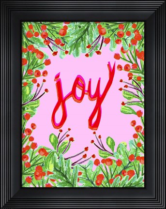 Framed Christmas Foliage I Print
