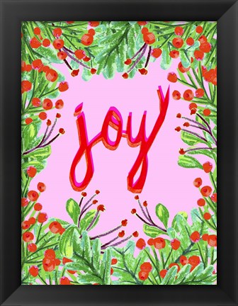 Framed Christmas Foliage I Print