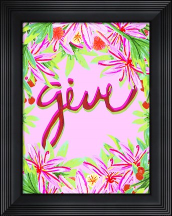 Framed Christmas Foliage III Print