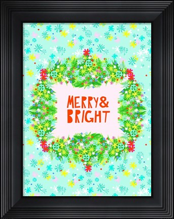 Framed Merry &amp; Bright II Print