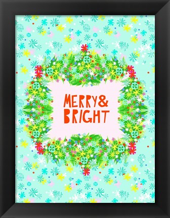 Framed Merry &amp; Bright II Print