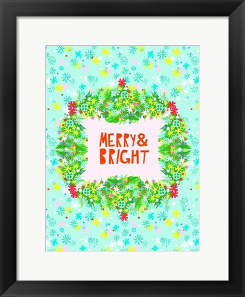Framed Merry &amp; Bright II Print