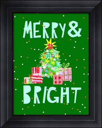 Framed Merry &amp; Bright VI Print