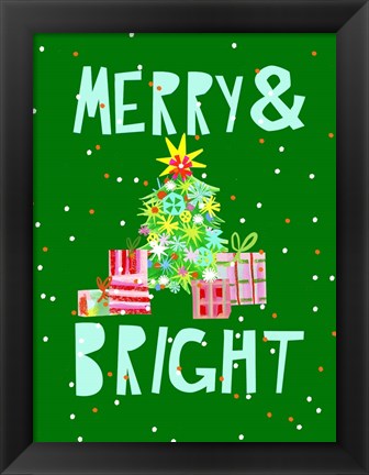 Framed Merry &amp; Bright VI Print