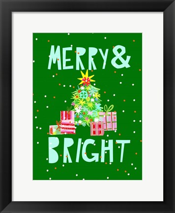 Framed Merry &amp; Bright VI Print