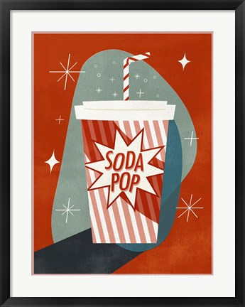 Framed Retro Refreshments II Print