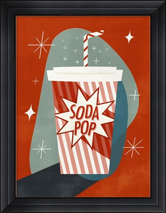 Framed Retro Refreshments II Print