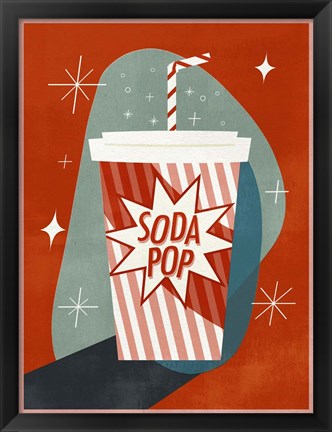 Framed Retro Refreshments II Print