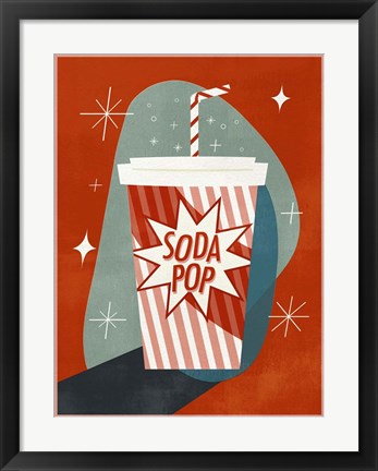 Framed Retro Refreshments II Print