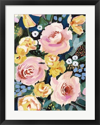 Framed Flower Jumble I Print