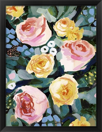 Framed Flower Jumble II Print