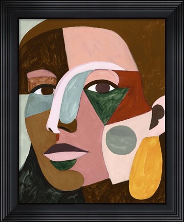 Framed Geo Face I Print