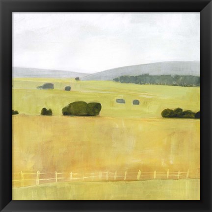 Framed Soft Fieldscape I Print