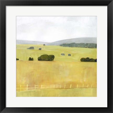 Framed Soft Fieldscape I Print