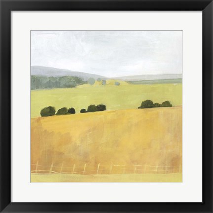 Framed Soft Fieldscape II Print