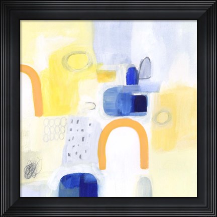 Framed Butterscotch and Blue II Print