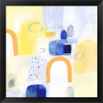 Framed Butterscotch and Blue II Print