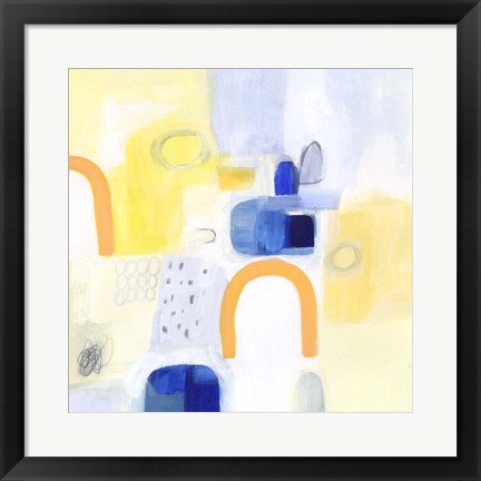 Framed Butterscotch and Blue II Print