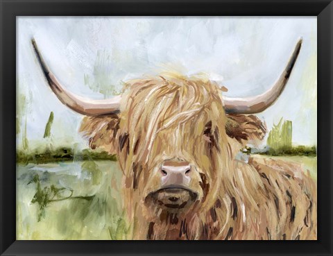 Framed Highland Grazer I Print