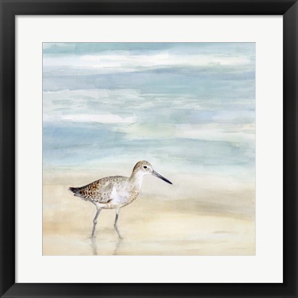 Framed Speckled Willet I Print