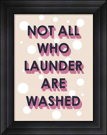 Framed Laundry Typography I Print