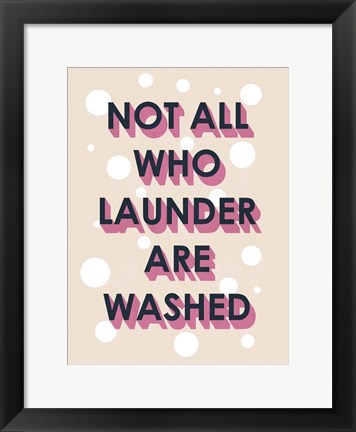 Framed Laundry Typography I Print