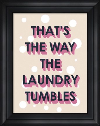 Framed Laundry Typography II Print