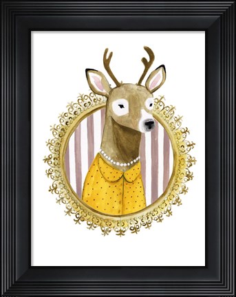 Framed Spiffy Animals I Print