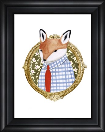 Framed Spiffy Animals II Print