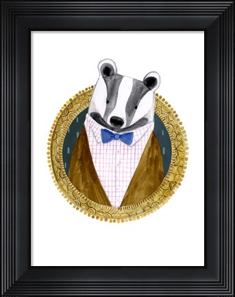 Framed Spiffy Animals III Print
