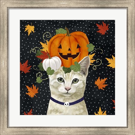 Framed Halloween Cat I Print