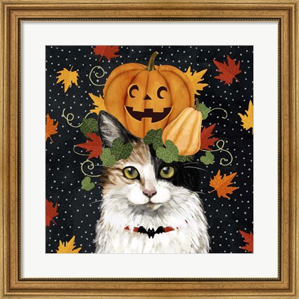 Framed Halloween Cat II Print