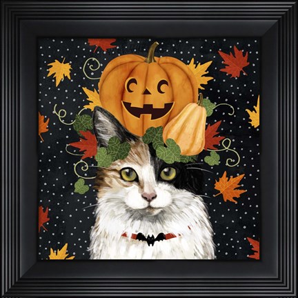 Framed Halloween Cat II Print