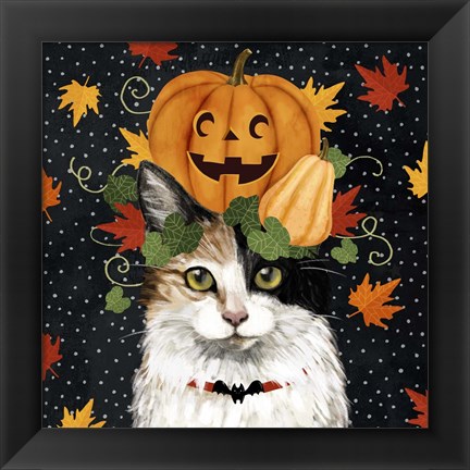 Framed Halloween Cat II Print