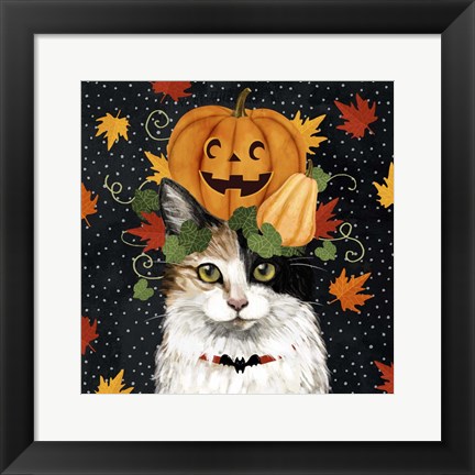 Framed Halloween Cat II Print