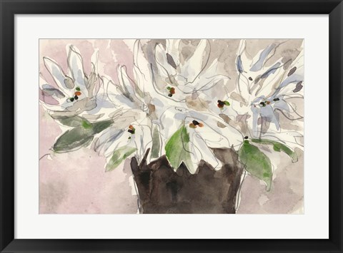 Framed Magnolia Watercolor Study I Print