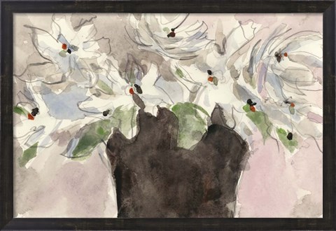 Framed Magnolia Watercolor Study II Print