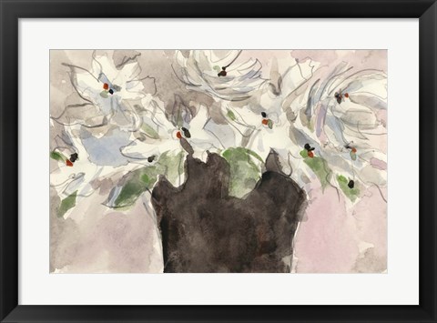 Framed Magnolia Watercolor Study II Print