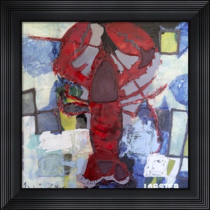 Framed Brilliant Maine Lobster I Print