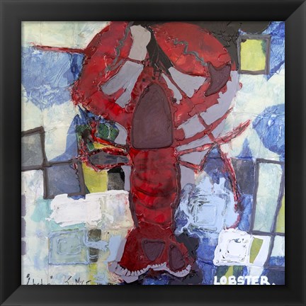 Framed Brilliant Maine Lobster I Print