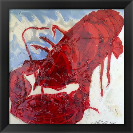 Framed Brilliant Maine Lobster II Print