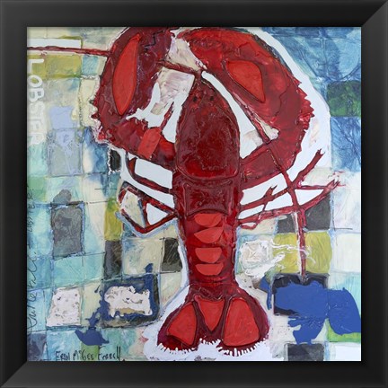 Framed Brilliant Maine Lobster III Print