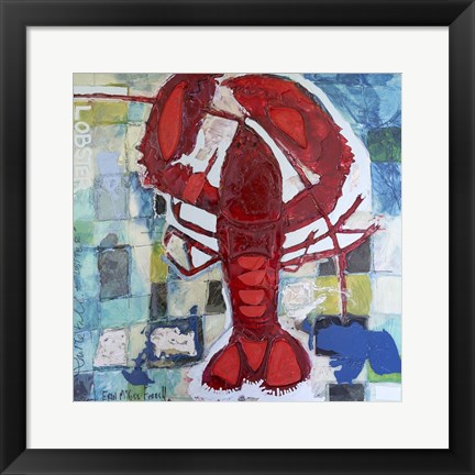 Framed Brilliant Maine Lobster III Print