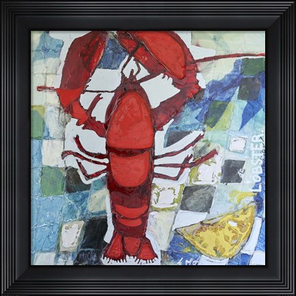 Framed Brilliant Maine Lobster IV Print