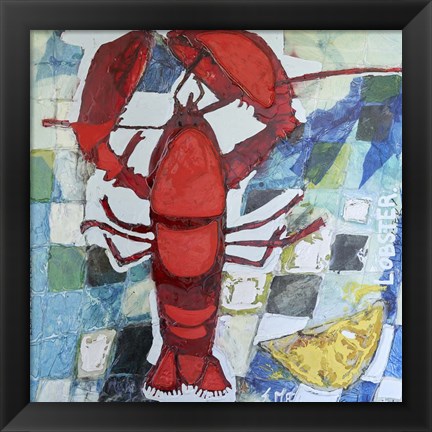 Framed Brilliant Maine Lobster IV Print