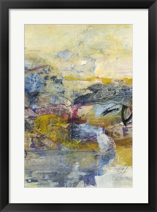 Framed Textured Triptych II Print